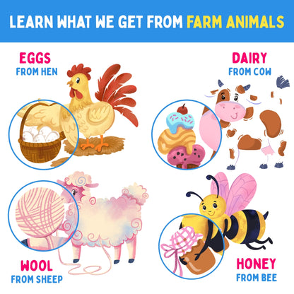 My First Touch & Feel Puzzles - Farm Animals | Sensory Learning for Toddlers | 1+ Years | PepPlay