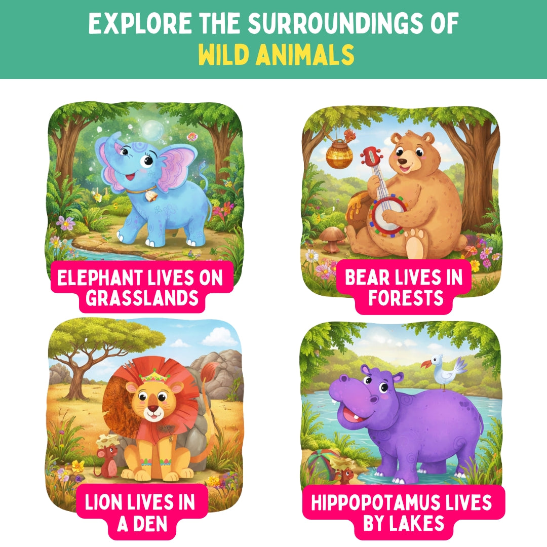 My First Touch & Feel Puzzles - Wild Animals | Sensory Learning for Toddlers | 1+ Years | PepPlay