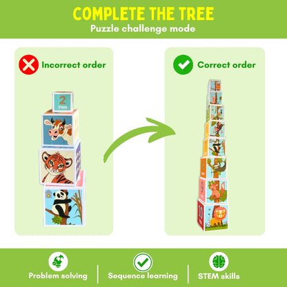 Stacking & Nesting Cube | Early Learning Through Stacking Play | 1+ Years | PepPlay