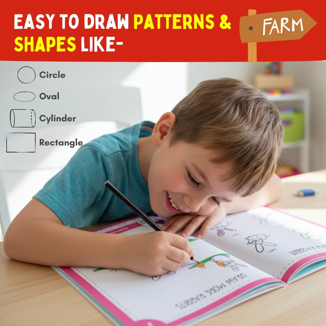 Step by Step Drawing Book – Cute Farm Animals