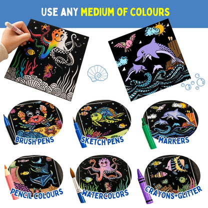 Colour in Velvet - Ocean Life | Mess-Free Colouring Fun | 3+ Years | PepPlay