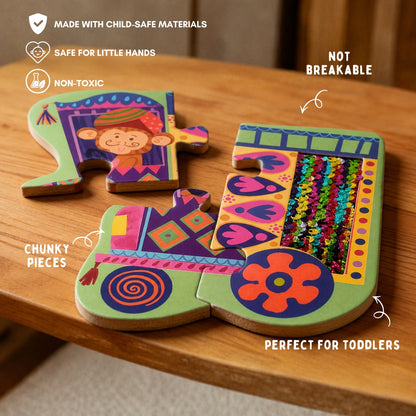 My First Touch & Feel Puzzles - Colourful Vehicles | Sensory Learning for Toddlers | 1+ Years | PepPlay