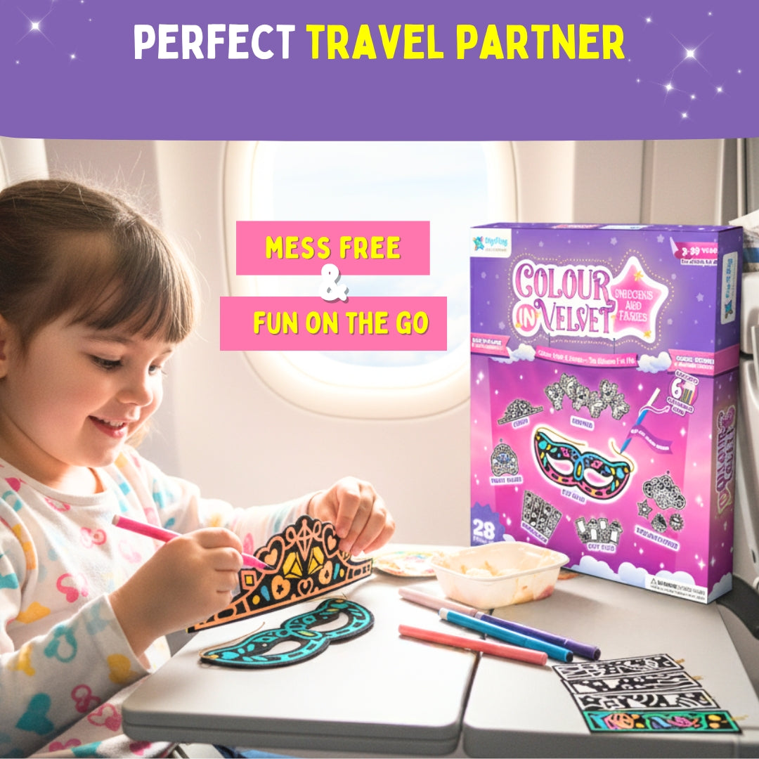 Colour-in Velvet Unicorns and Fairies