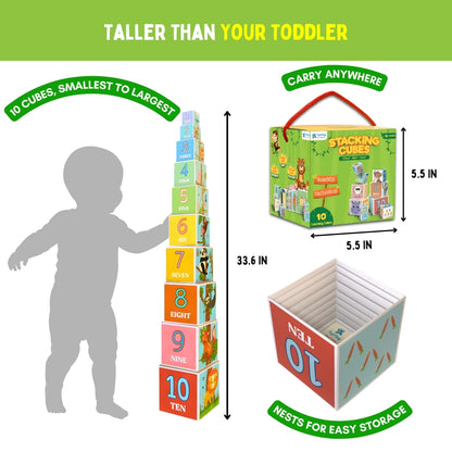Stacking & Nesting Cube | Early Learning Through Stacking Play | 1+ Years | PepPlay