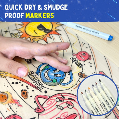 Recolourables Colour & Wipe Placemats - Space Saga