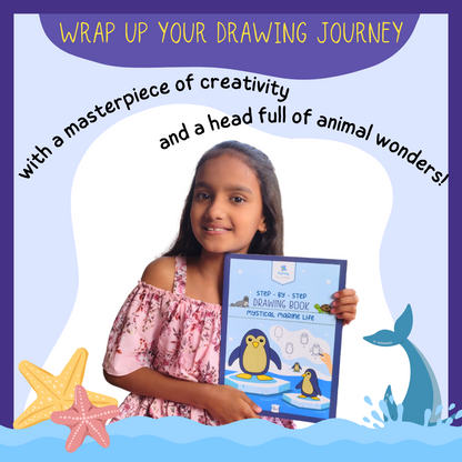 Step by Step Drawing Book- Mystical Marine