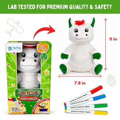 Redoobles Doodle Dragon | Wash, Colour & Reuse Fun | 3+ Years | PepPlay