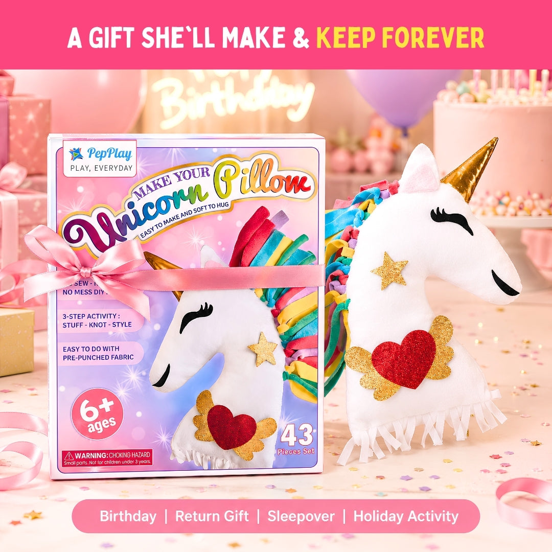 Make Your Unicorn Pillow | No-Sew DIY Craft Fun | 6+ Years | PepPlay