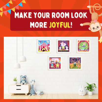 Mosaic Sticker Puzzle By Numbers - Circus Carnival
