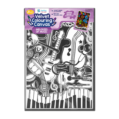 Velvet Colouring Canvas – Melodies of Music
