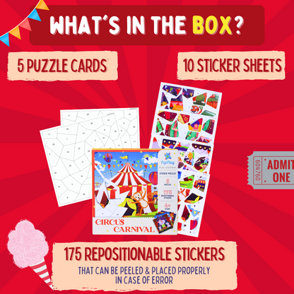 Educational Sticker Puzzle – Circus Carnival