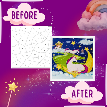 Educational Sticker Puzzle – Magical Unicorn