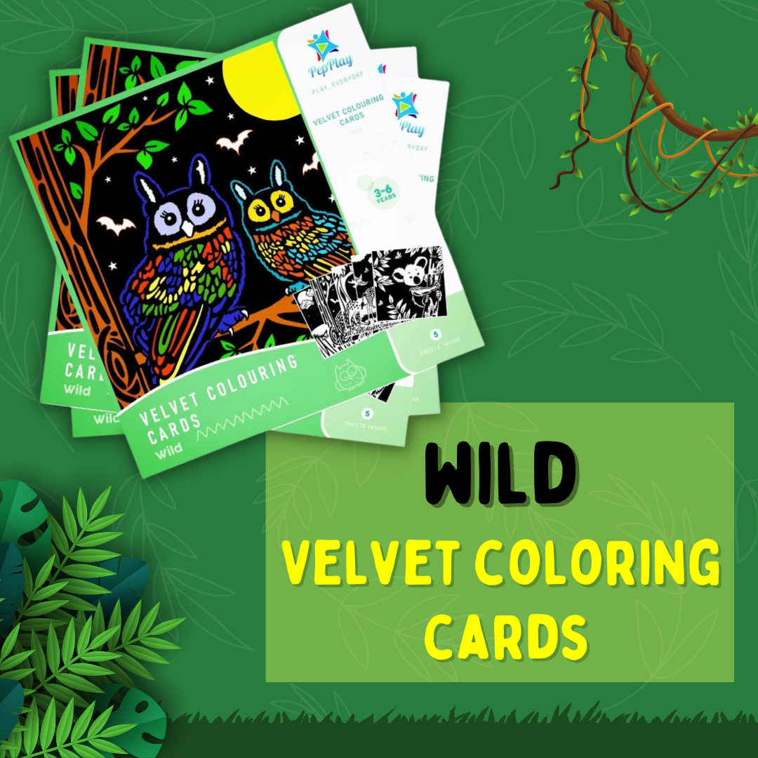 Velvet Colouring cards – Wild