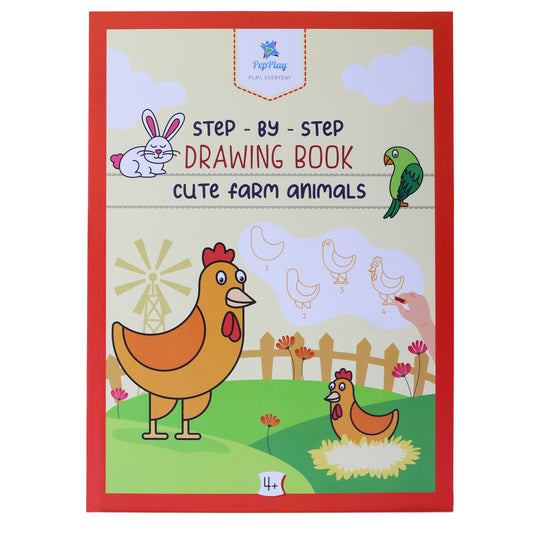 Step by Step Drawing Book – Cute Farm Animals