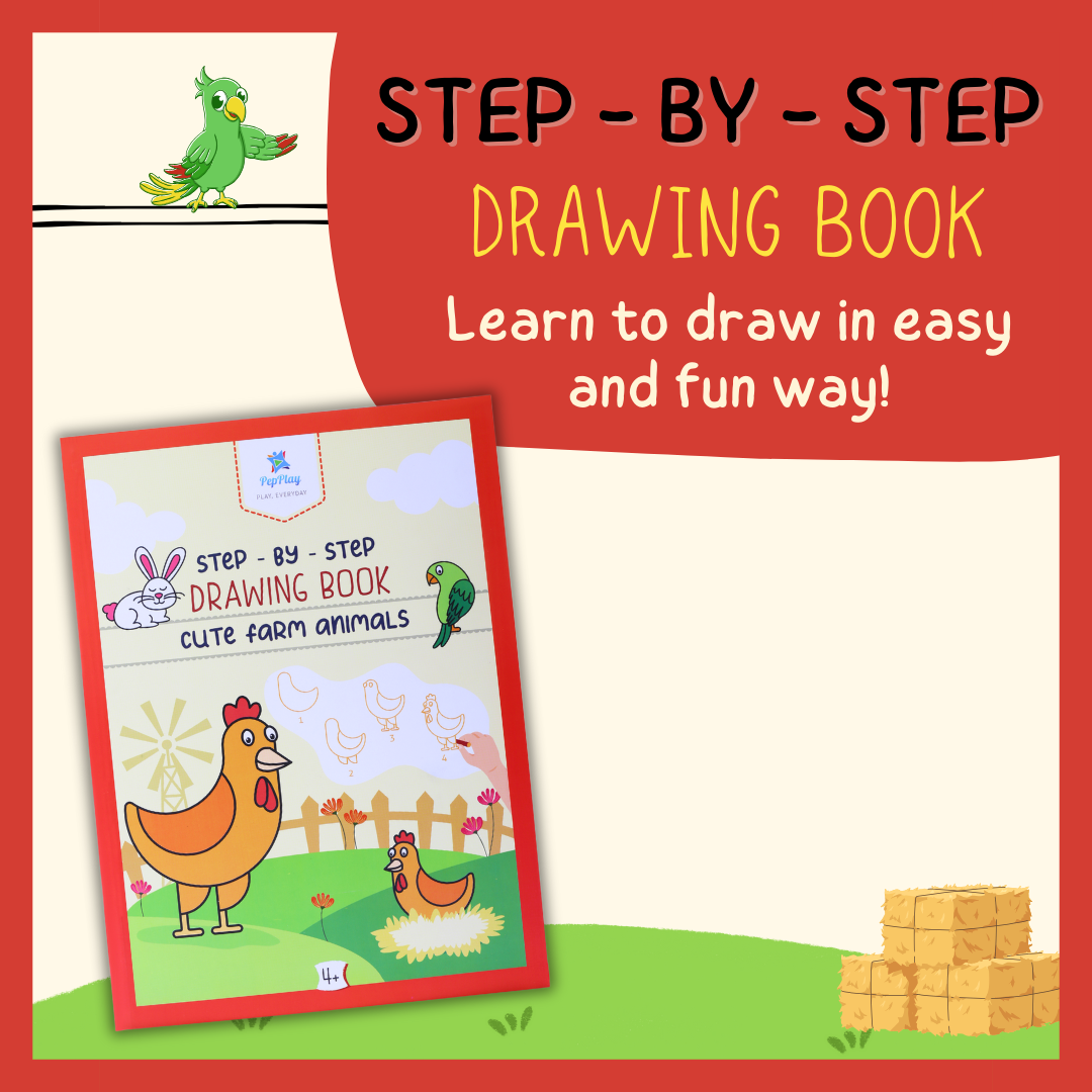 Step by Step Drawing Book – Cute Farm Animals