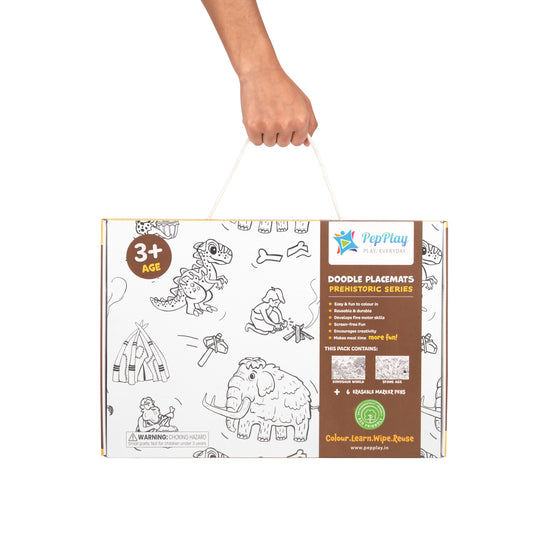 Doodle Placemats Set – Prehistoric Series