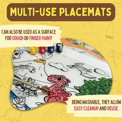 Doodle Placemats Set – Prehistoric Series