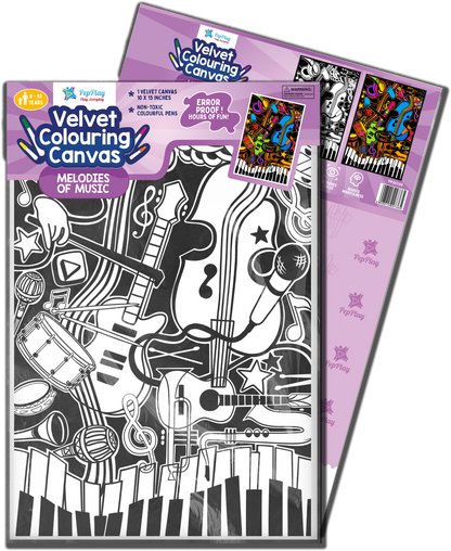 Velvet Colouring Canvas – Melodies of Music