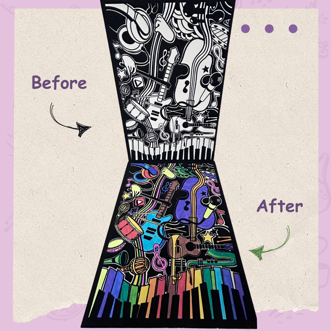 Velvet Colouring Canvas – Melodies of Music