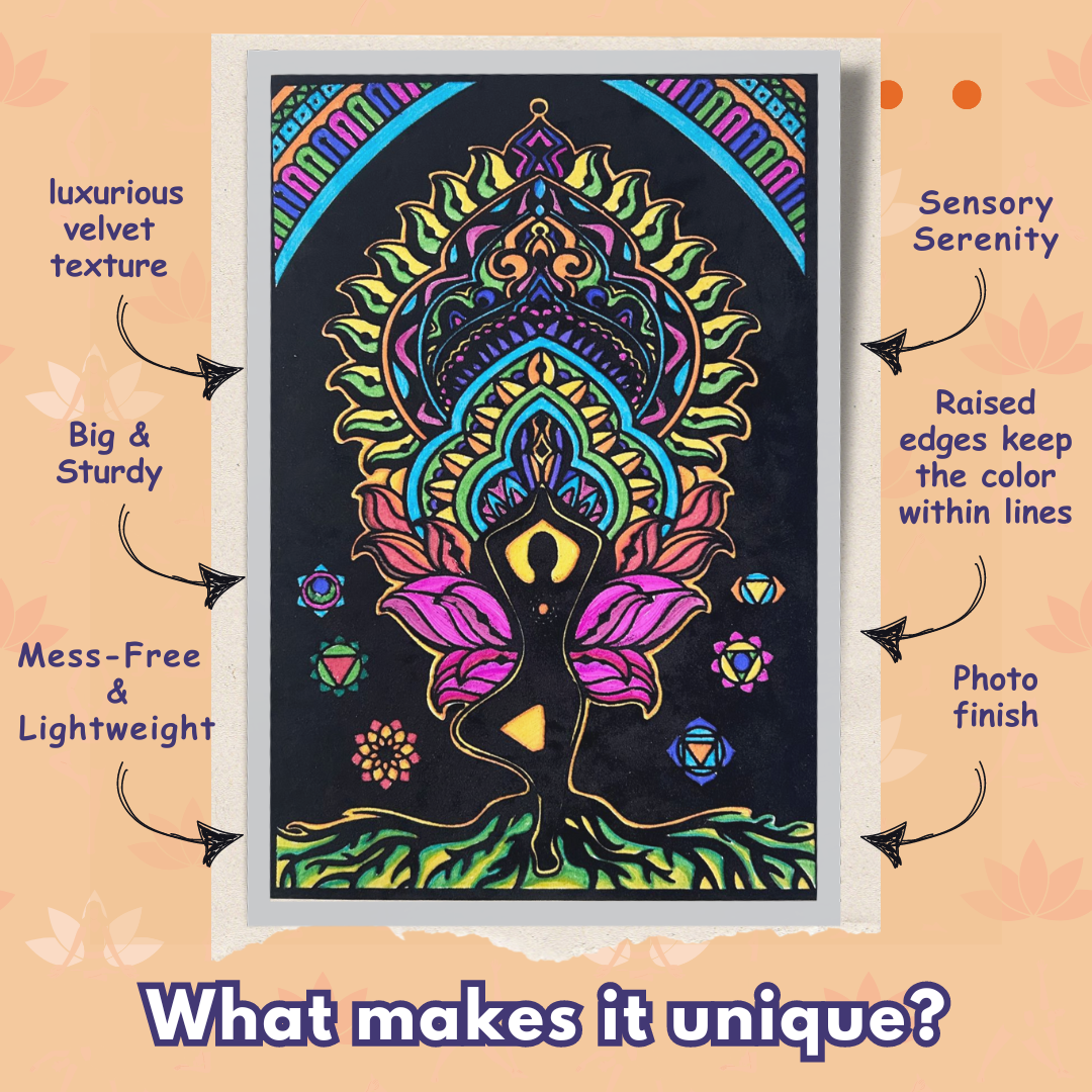 Velvet Colouring Canvas – Mindful Yoga