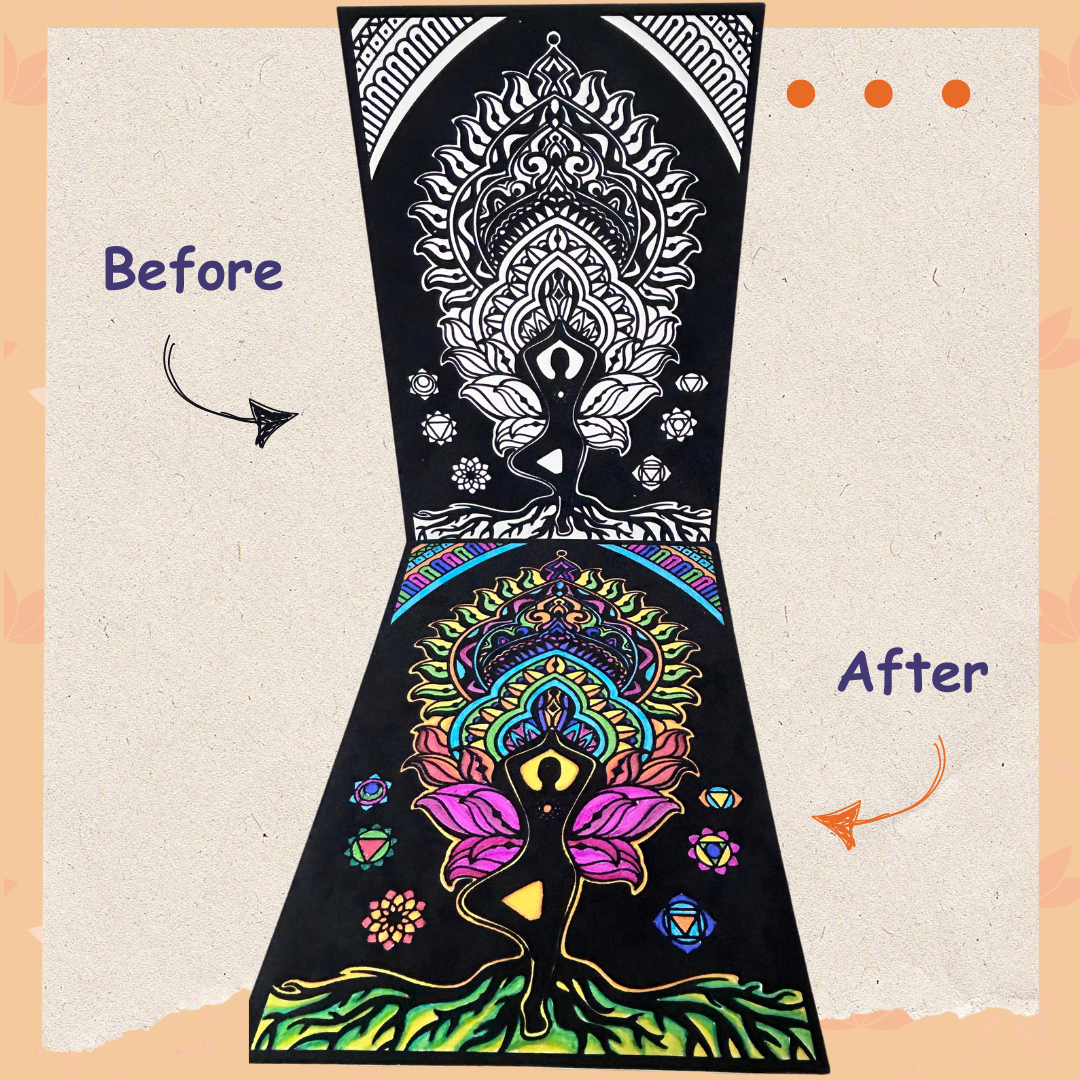 Velvet Colouring Canvas – Mindful Yoga