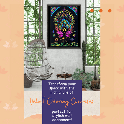 Velvet Colouring Canvas – Mindful Yoga