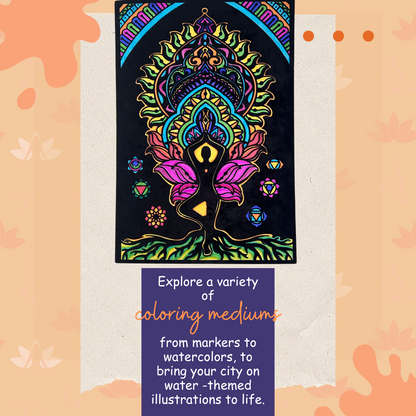 Velvet Colouring Canvas – Mindful Yoga