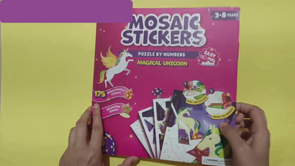 Mosaic Sticker Puzzle By Numbers - Magical Unicorn