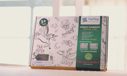 Doodle Placemats Travel Set – Superheroes & Monsters