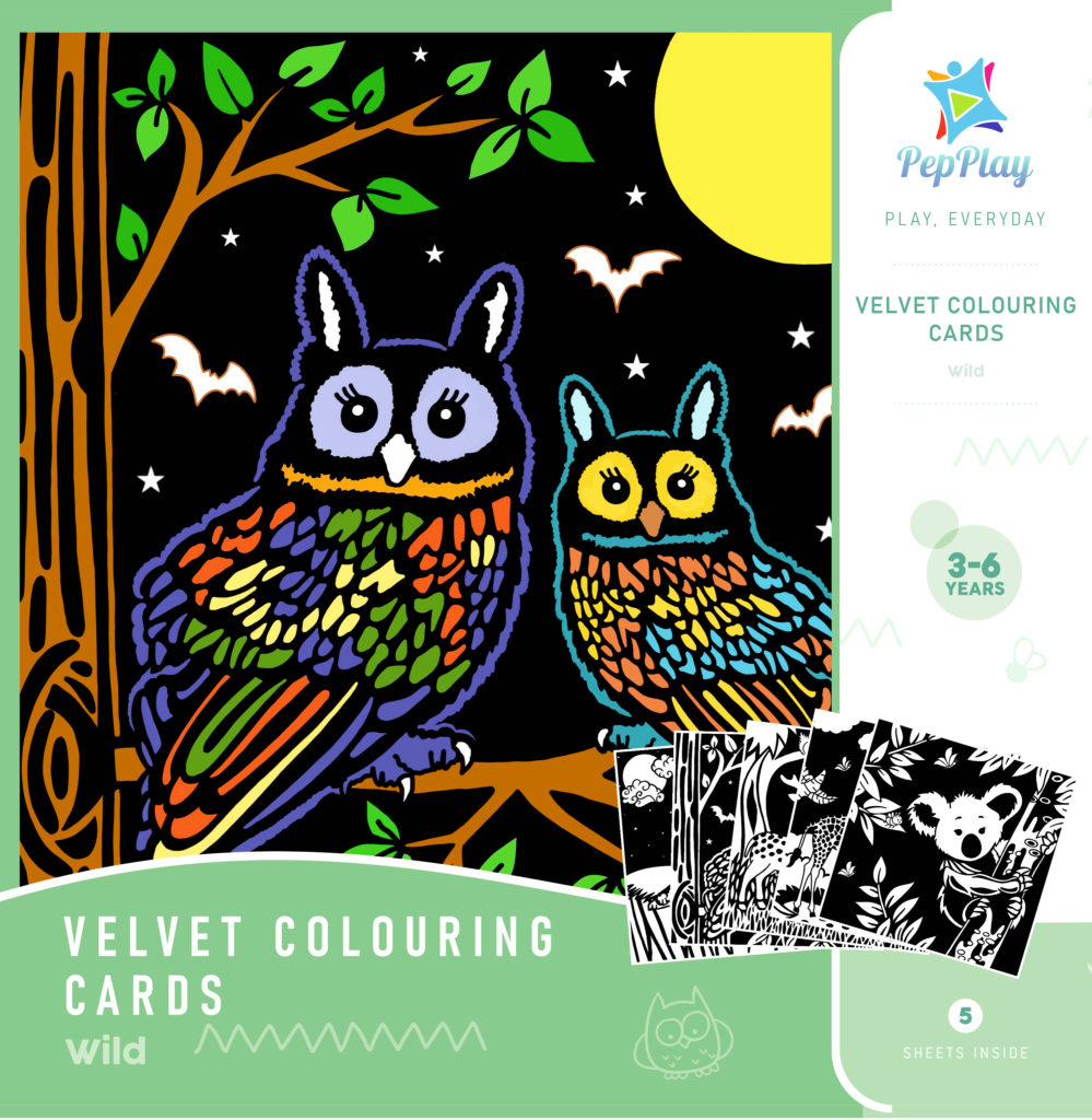 Velvet coloring cards Wild PepPlay