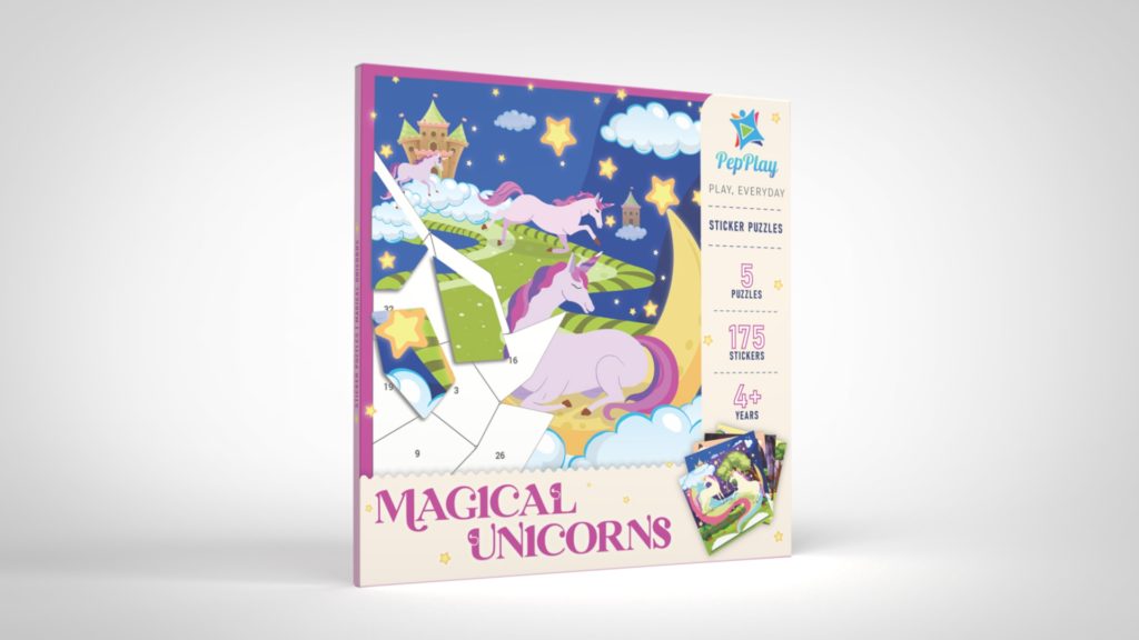 Magical Unicorn Sticker Puzzle | Educational Sticker Puzzle